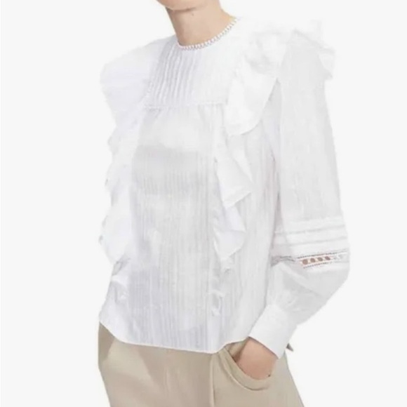 Ted Baker double ruffle silias cotton top NWT - Picture 5 of 14